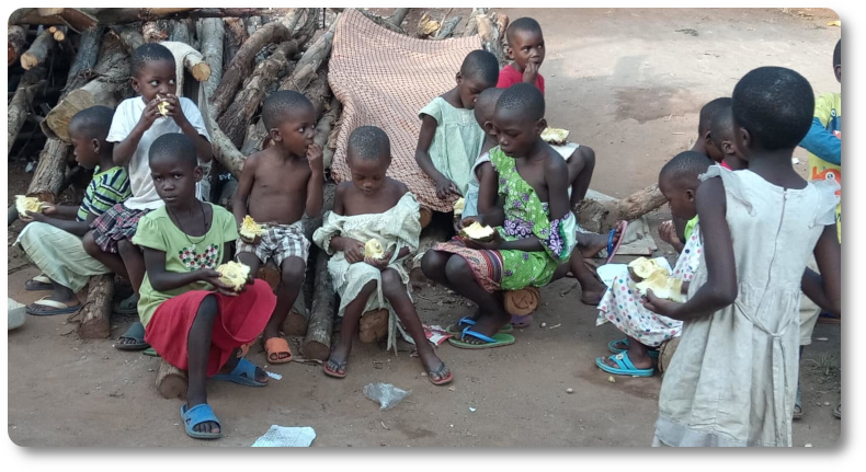 Children Eating.